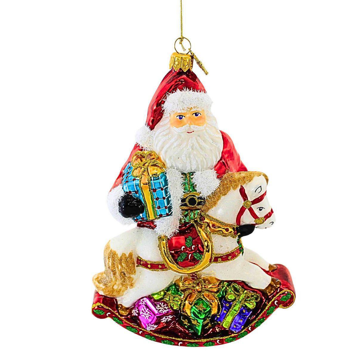 Santa with a Rocking Horse | Huras Family